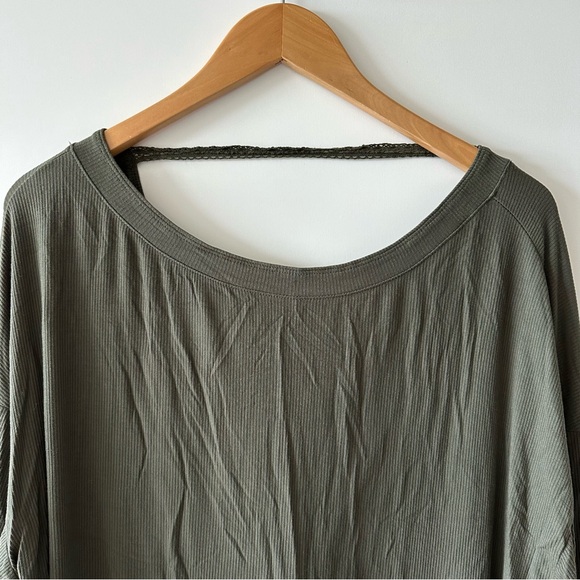 Free People • Shimmy and Shake Army Green Low Back Top - Picture 5 of 10